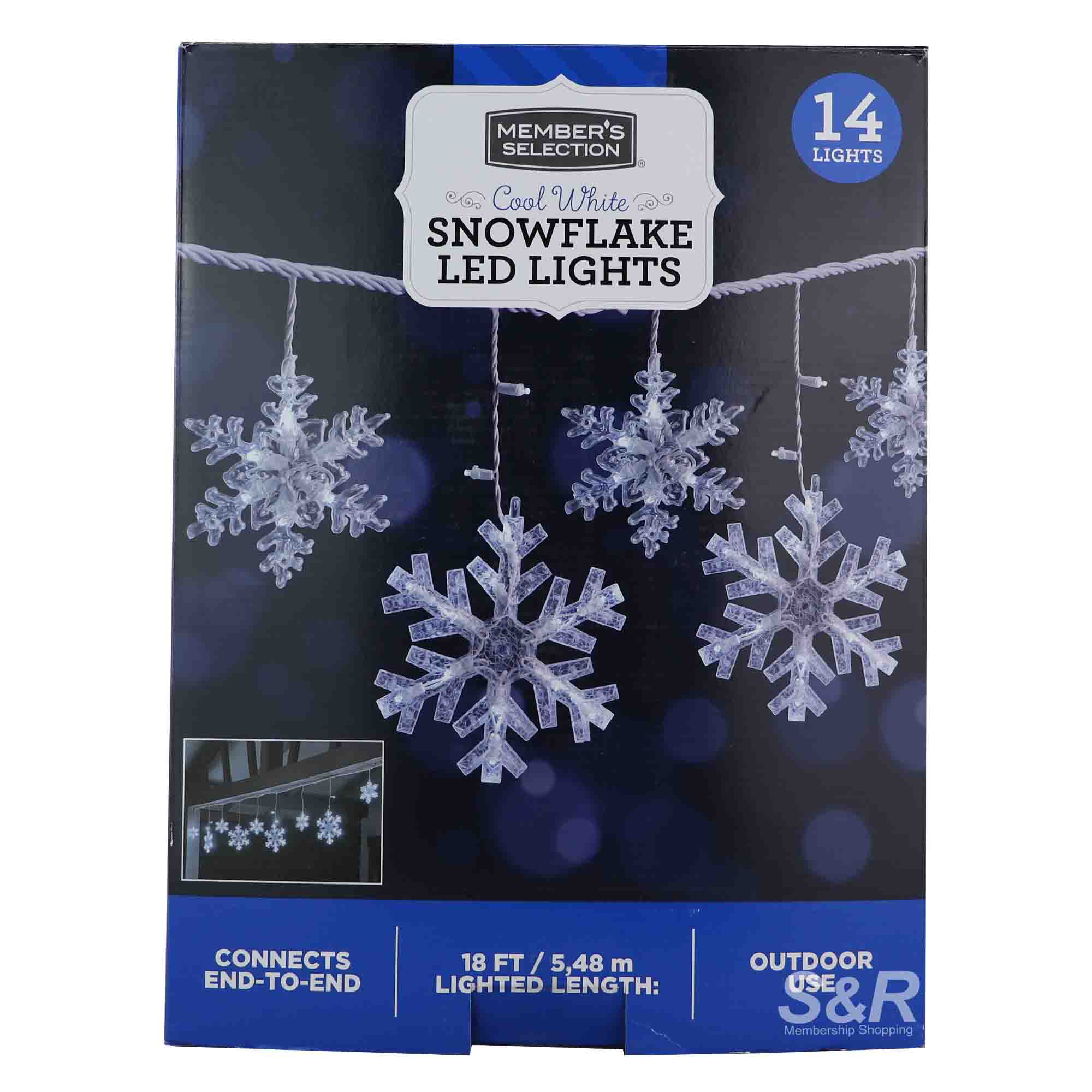 Member's Selection Cool White Snowflake LED Lights 14pcs Member's Selection Cool White Snowflake LED Lights 14pcs
